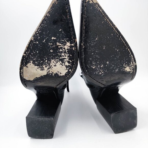 Ami Alexandre Mattiussi Block Heel Ankle Boots 40 10 - Picture 10 of 10